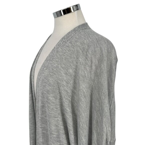 Nine West Open Front Gray Cardigan Sweater Lightweight Knit Size 1X - Picture 3 of 9